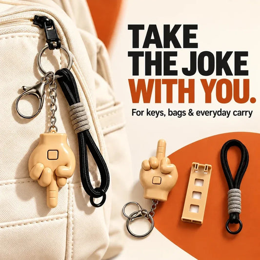 Retractable Middle Finger Prank Pendant