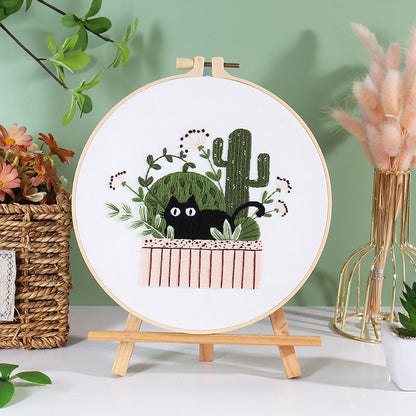 🐈 Purr & Petals DIY Embroidery Kit
