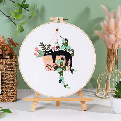 🐈 Purr & Petals DIY Embroidery Kit