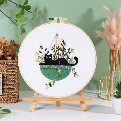 🐈 Purr & Petals DIY Embroidery Kit